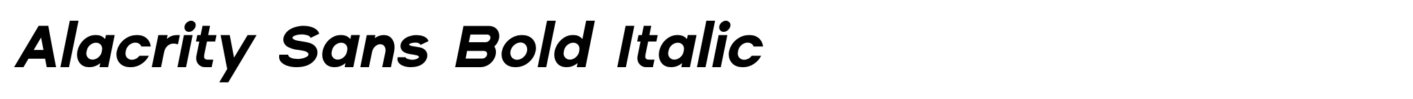 Alacrity Sans Bold Italic image